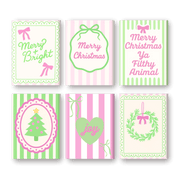 Pastel Holiday Stripes - Paint by Numbers Kit