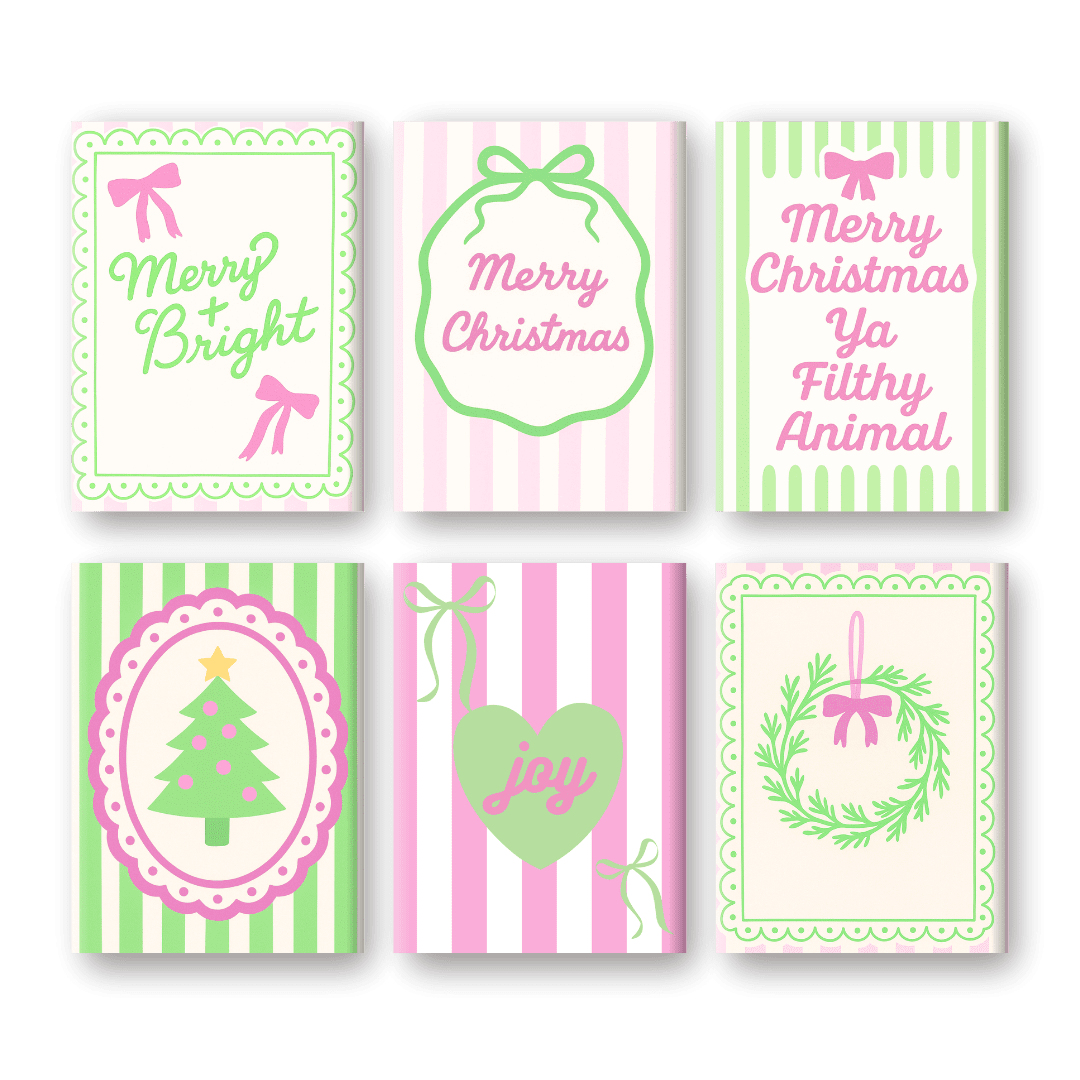 Pastel Holiday Stripes - Paint by Numbers Kit