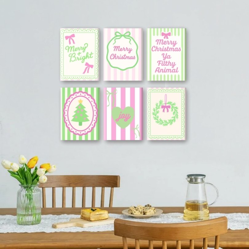 Pastel Holiday Stripes - Detail 2