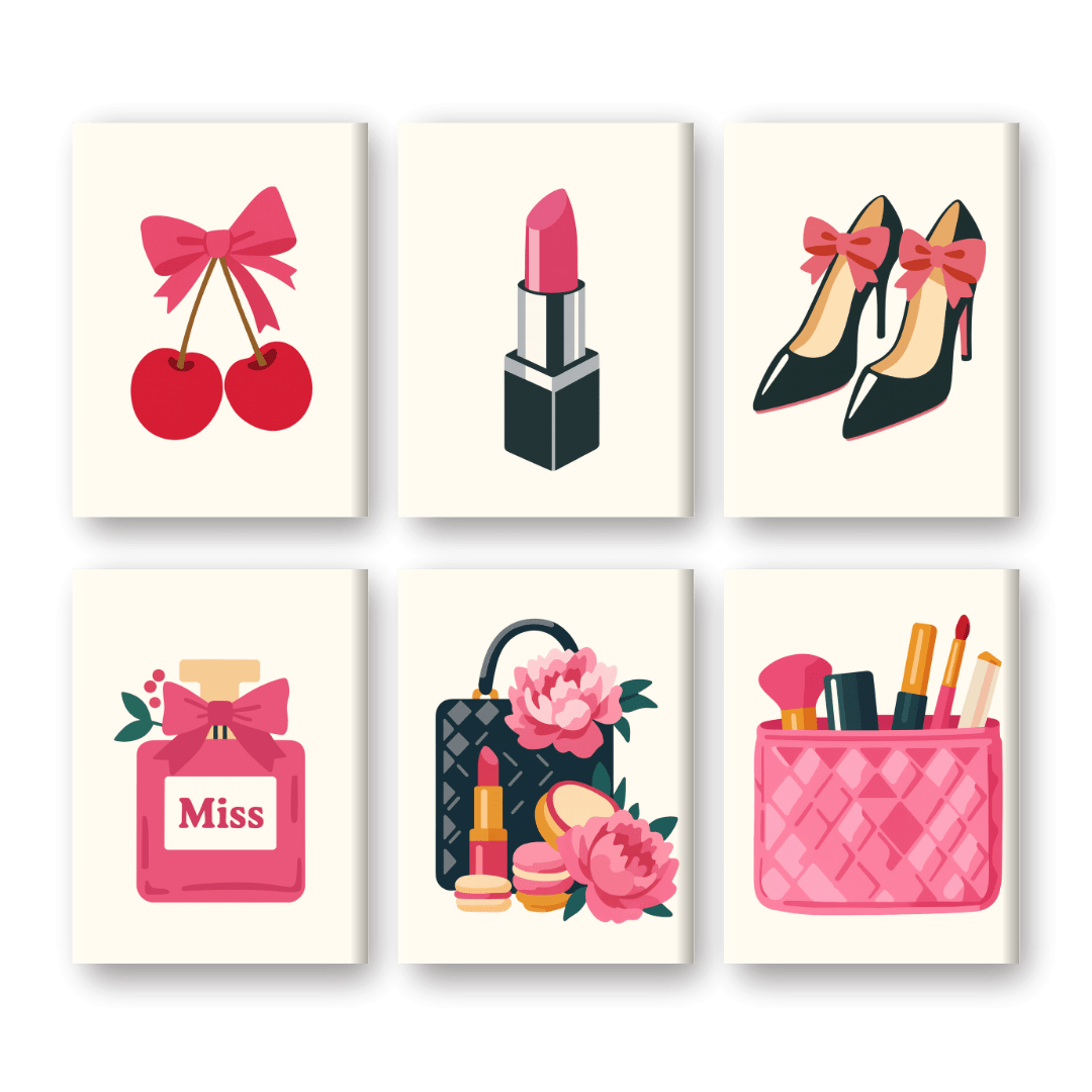Elegant Pink Accessories - Paint by Numbers Kit