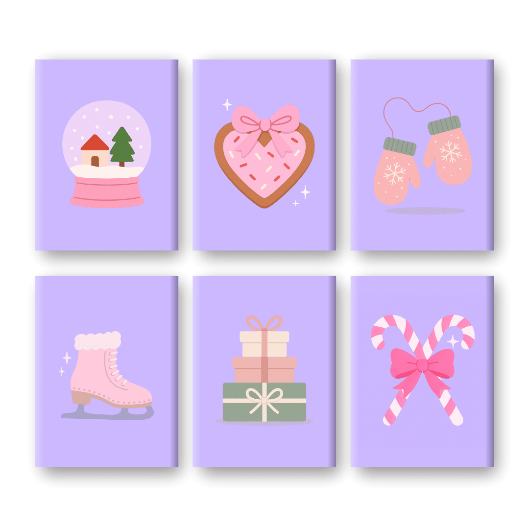 Purple Winter Wonderland Mini Set - Paint by Numbers Kit