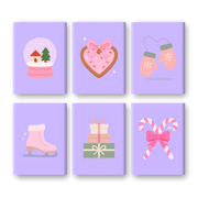 Purple Winter Wonderland Mini Set - Paint by Numbers Kit