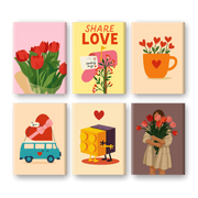 Love & Floral Mini Set - Paint by Numbers Kit