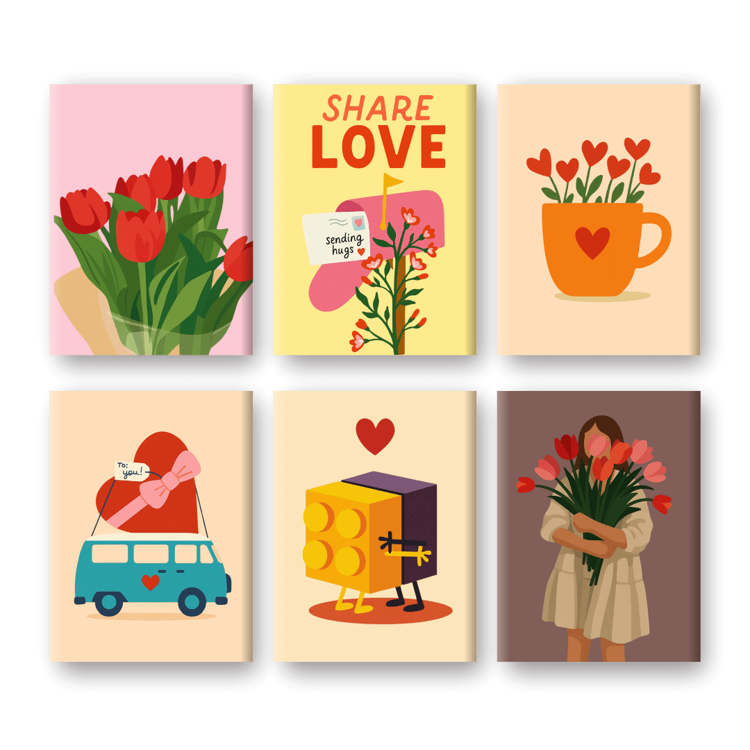 Love & Floral Mini Set - Paint by Numbers Kit