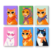 Charming Cats in Glamour - Paint by Numbers Kit
