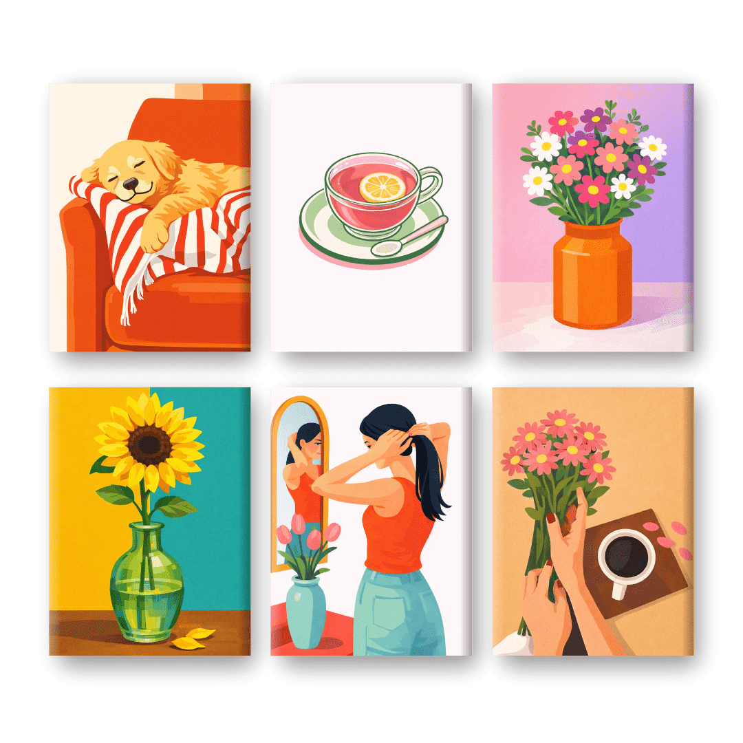 Sunshine & Blooms Mini Set - Paint by Numbers Kit