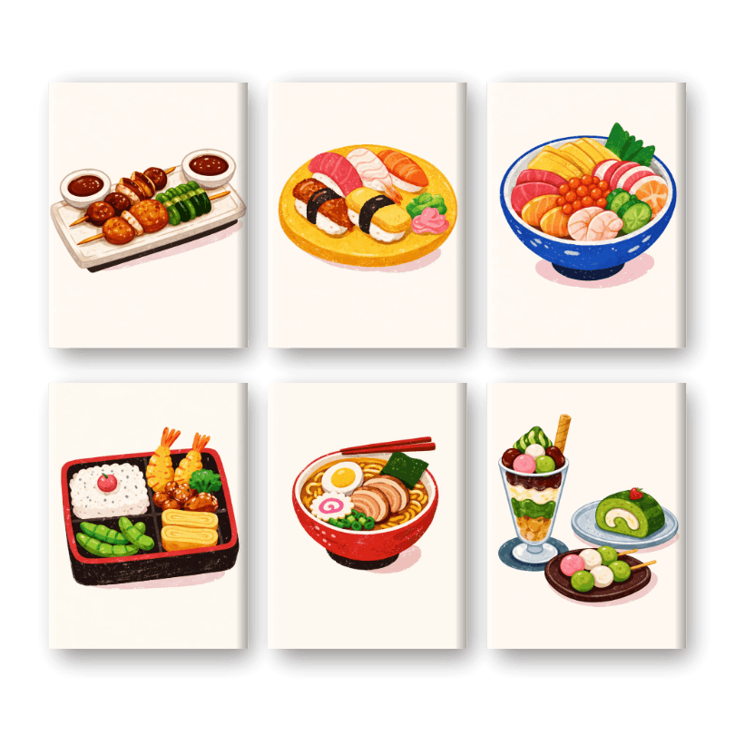 Sushi & Sashimi Delights - Paint by Numbers Kit