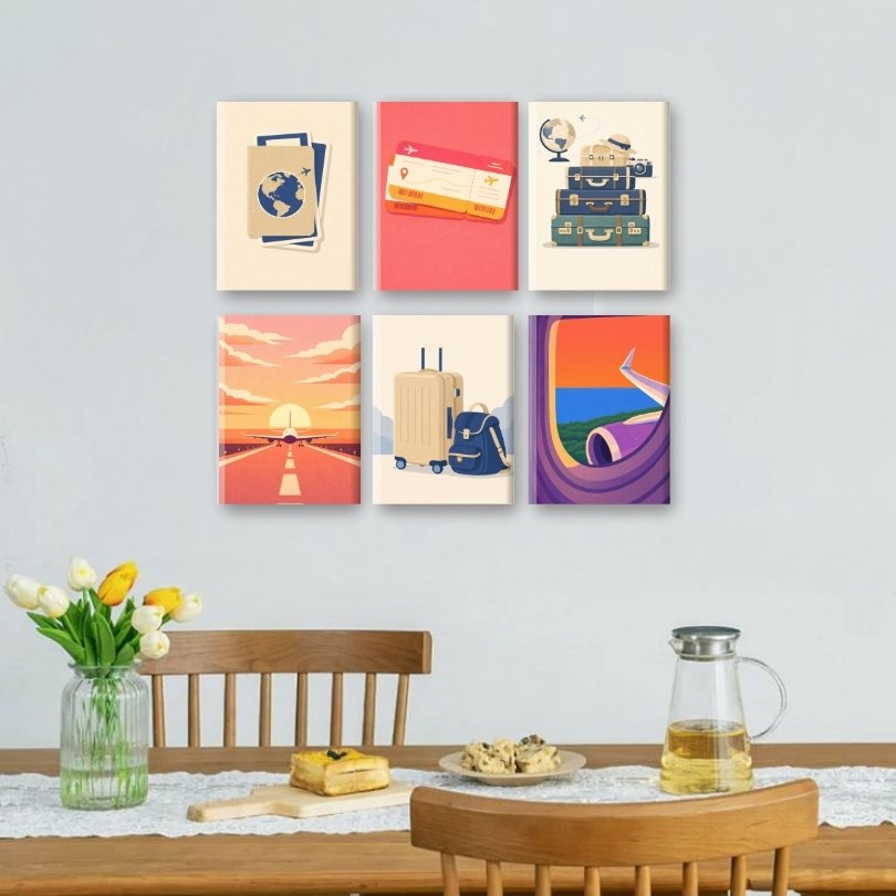 6 Mini Paintings - Wanderlust Journey Set - Detail 2