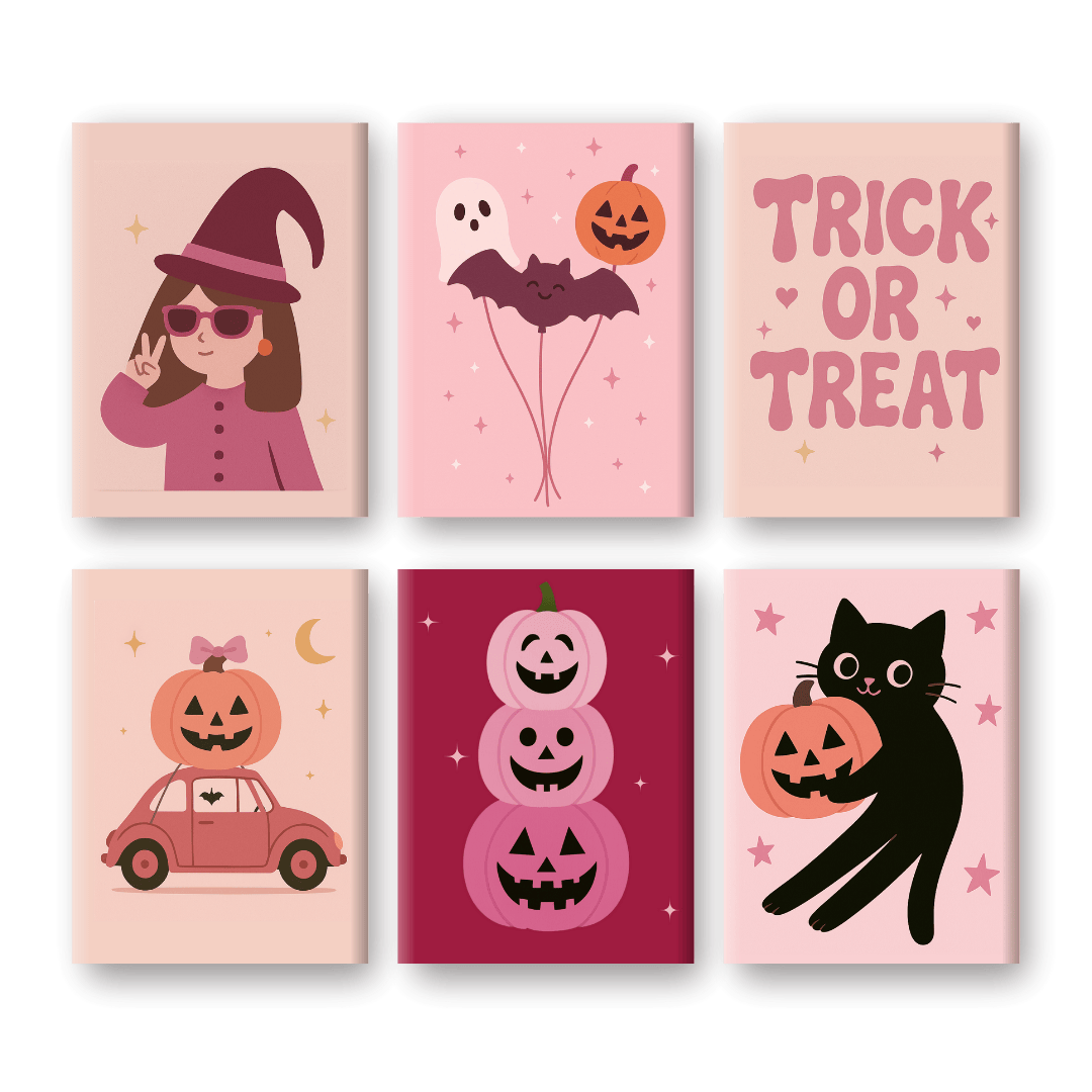 Pumpkin & Pink Mini Paintings - Paint by Numbers Kit