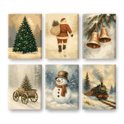 Vintage Christmas Charm Set - Paint by Numbers Kit