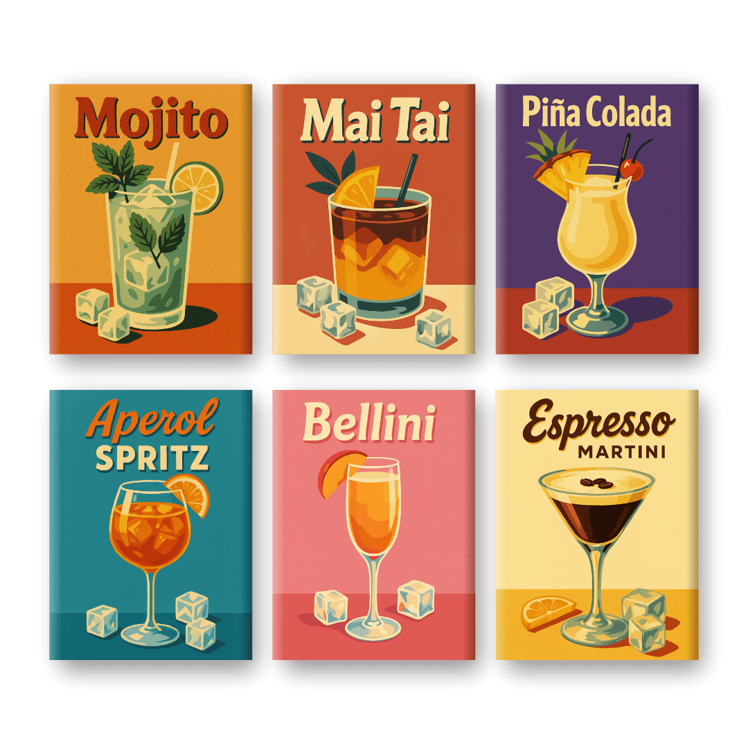 Vintage Cocktail Classics - Paint by Numbers Kit