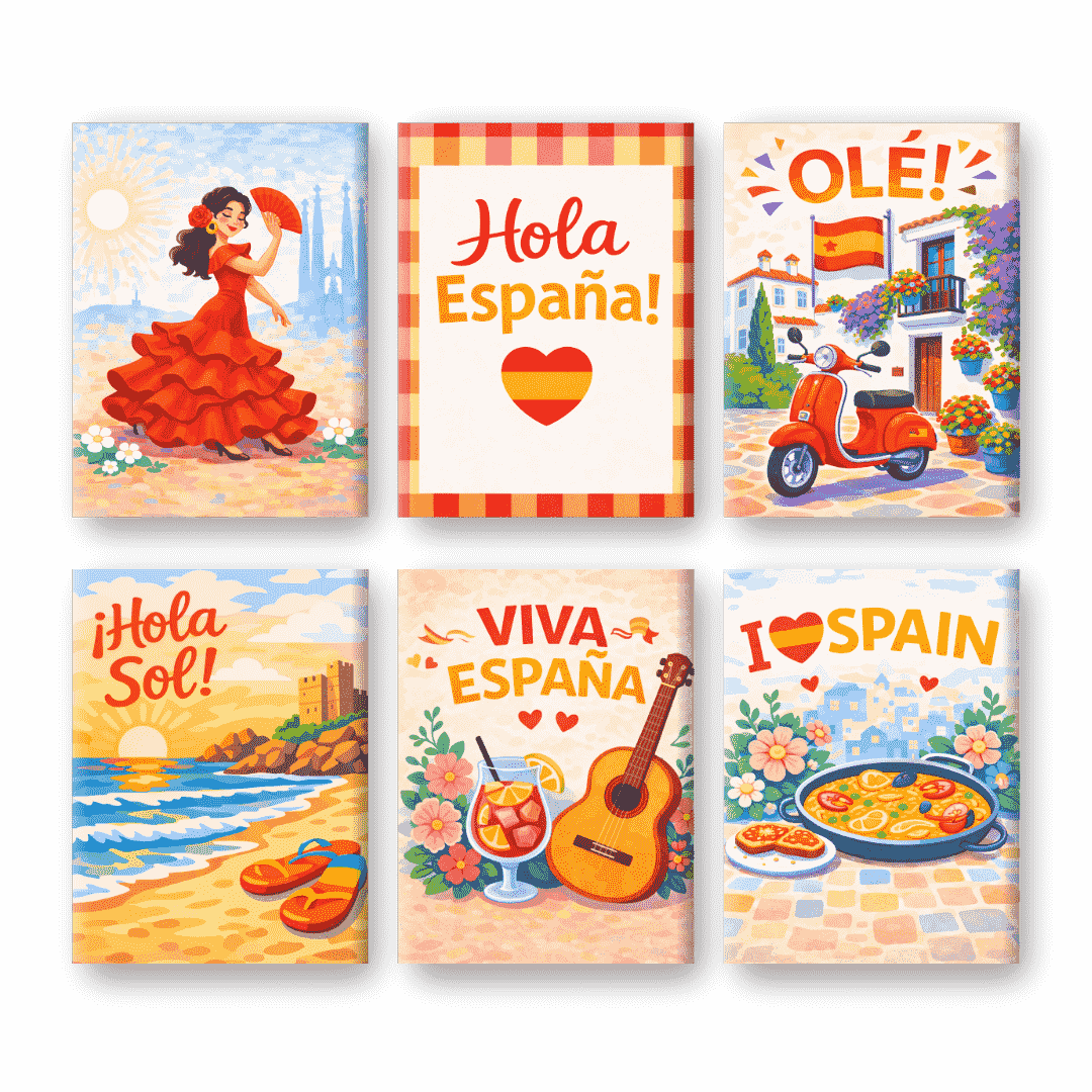 Viva España! Mini Artwork Collection - Paint by Numbers Kit