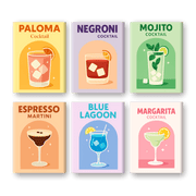 Vivid Cocktail Celebration Set - Paint by Numbers Kit