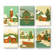 Snowy Village Bliss - Paint by Numbers Kit