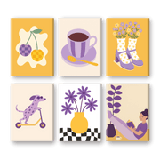 Yellow & Purple Vibe Mini Collection - Paint by Numbers Kit