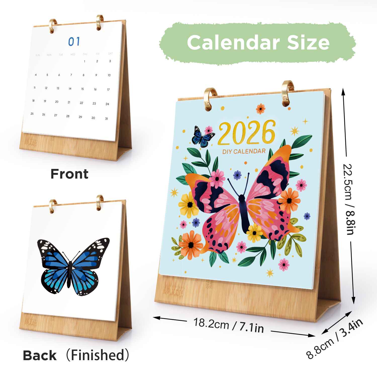Butterfly Whimsy Desk Calendar 2026 - Detail 4