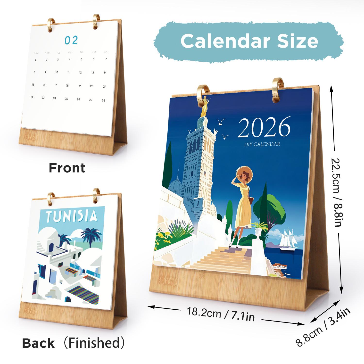 World Travel Scenic Desk Calendar 2026 - Detail 4