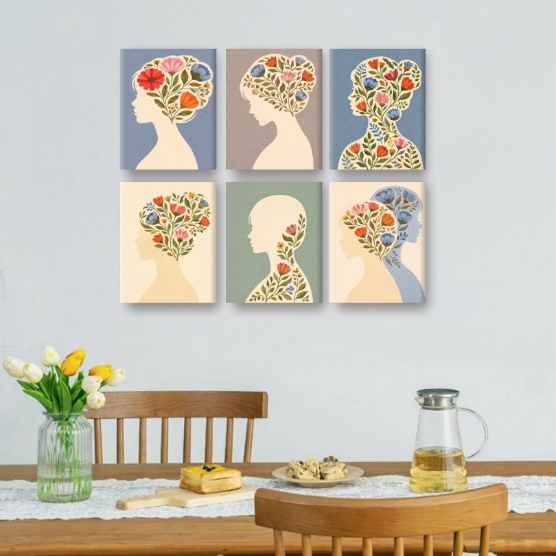 6 Mini Paintings - Mindful Blossoms - Detail 2