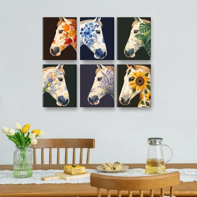 Whimsical Flower-Horse Parade - Detail 2