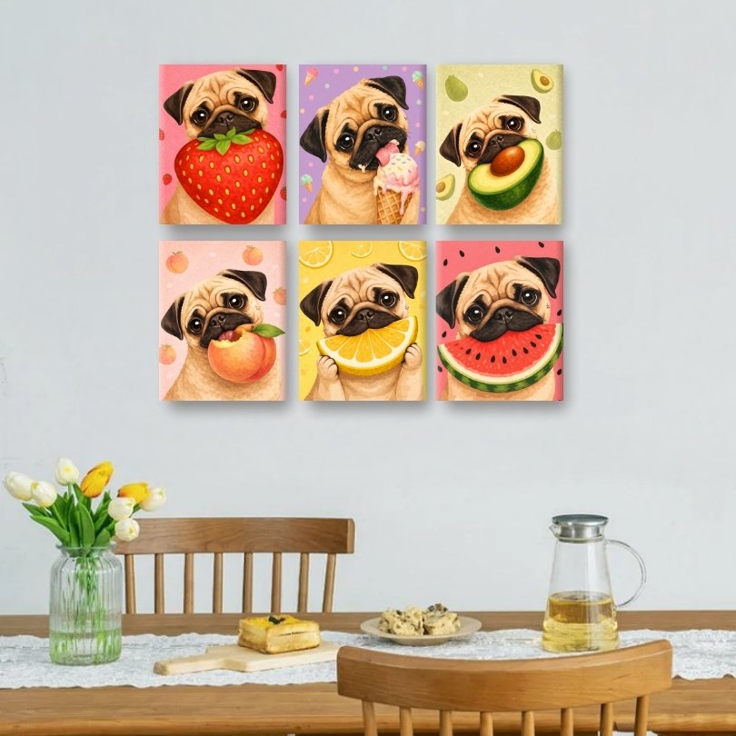 6 Mini Puppy & Fruit Friends - Detail 2