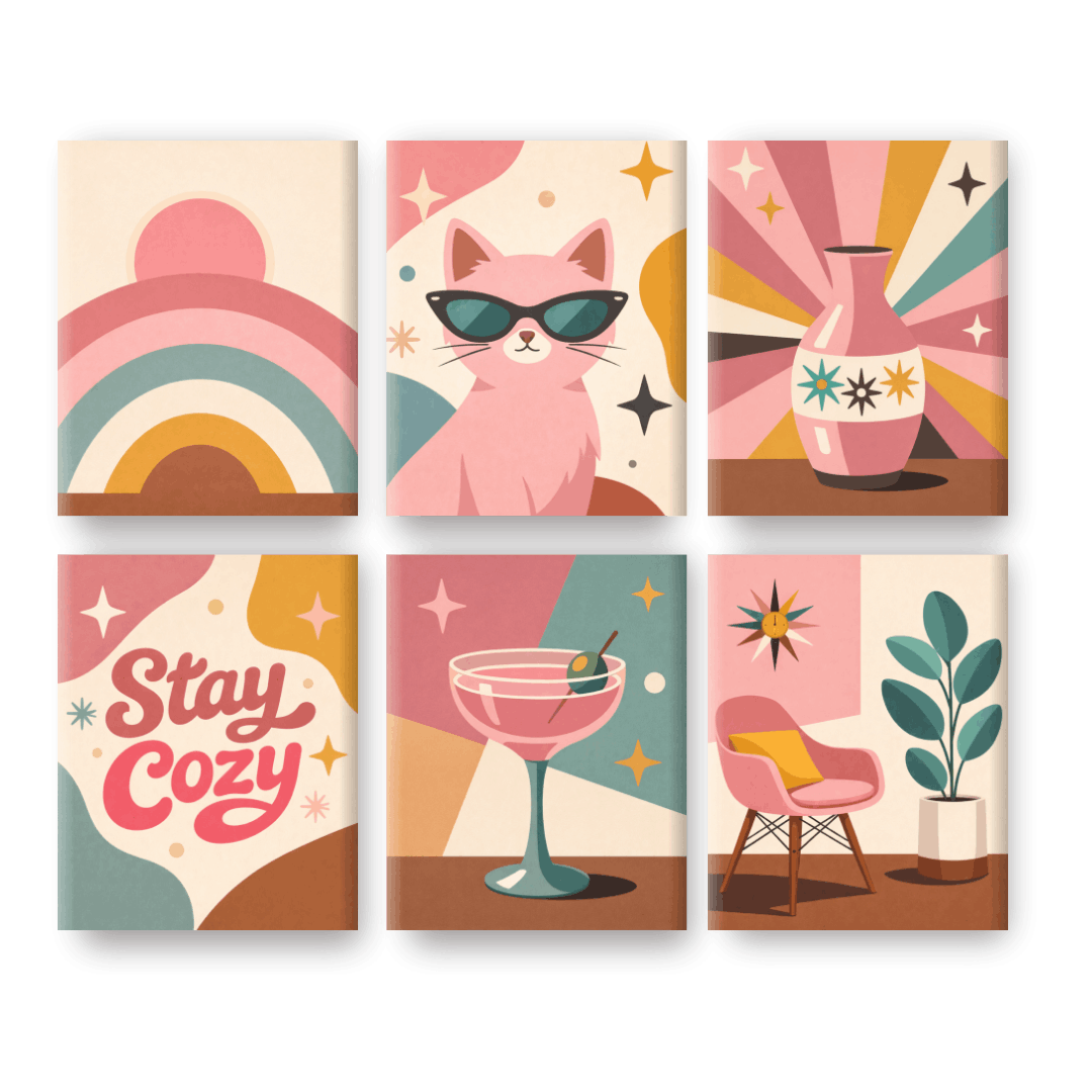 Cozy Cats & Cool Vibes - Paint by Numbers Kit