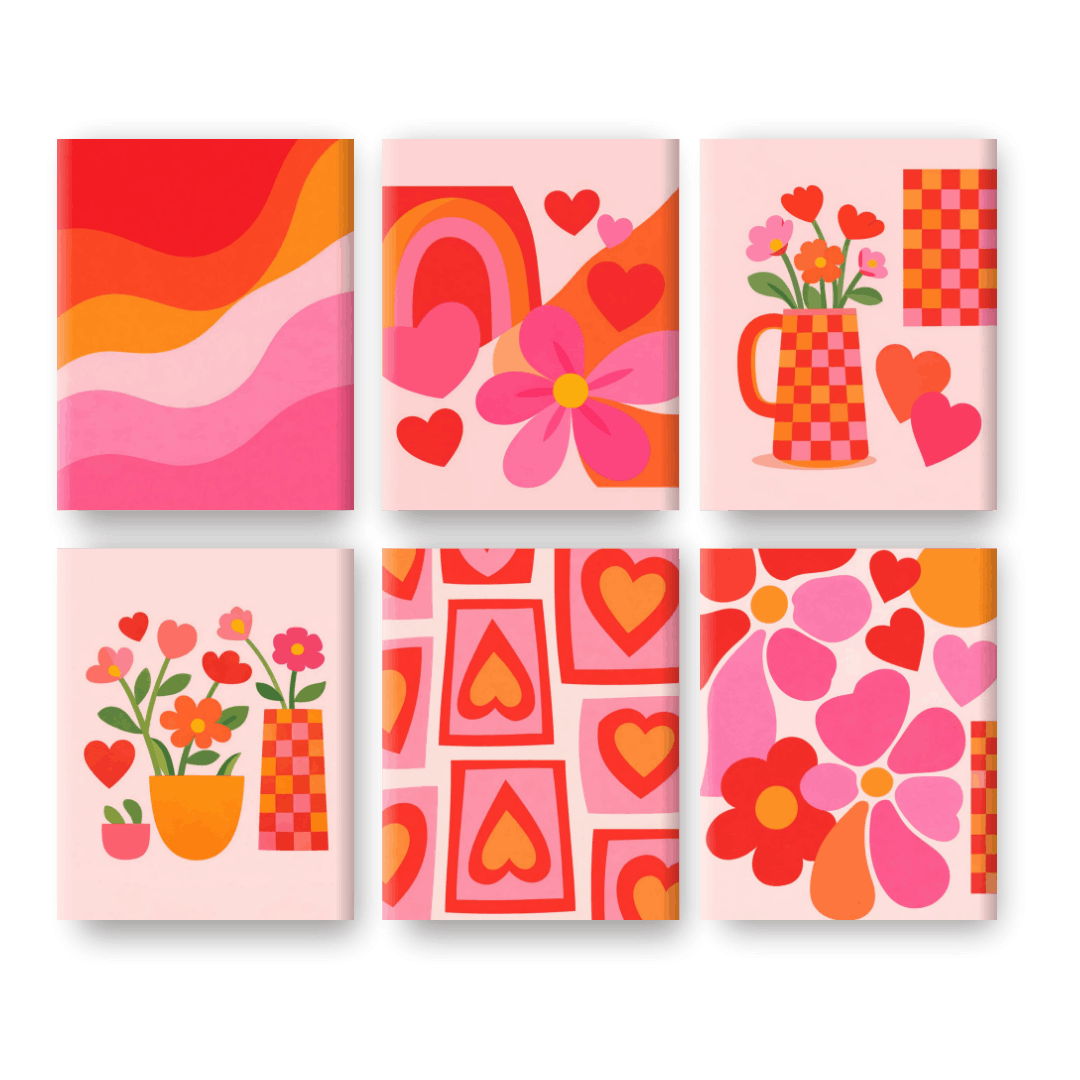 Love & Floral Abstract - Paint by Numbers Kit