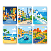 Wanderlust: Travel Dreams Mini Set - Paint by Numbers Kit