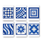 Delft Blue Patterned Tiles | Mini Set - Paint by Numbers Kit