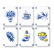 Delft Blue Charm: Miniature Art Collection - Paint by Numbers Kit
