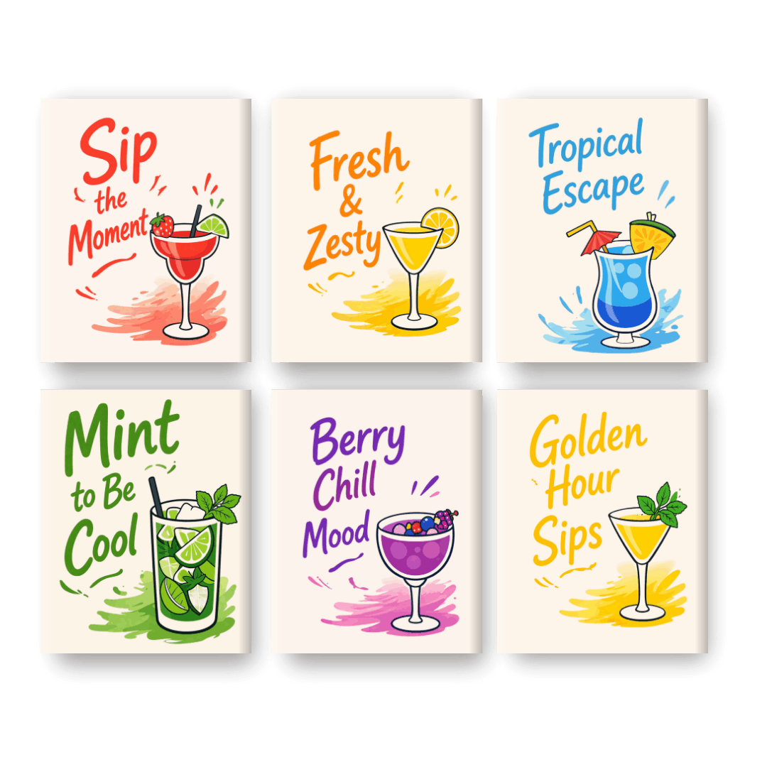 Zesty Cocktail Quotes - Paint by Numbers Kit