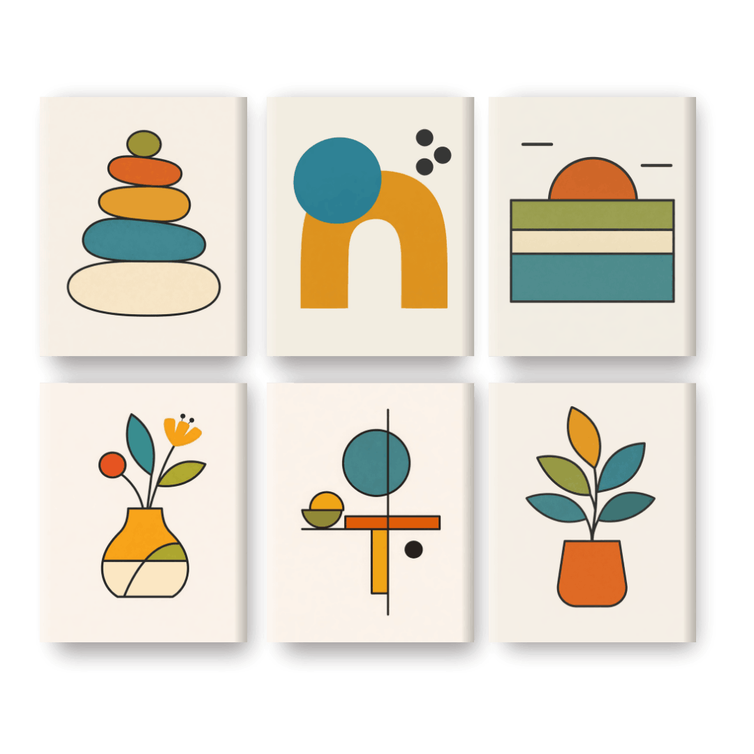 Scandinavian Shapes & Nature - Paint by Numbers Kit