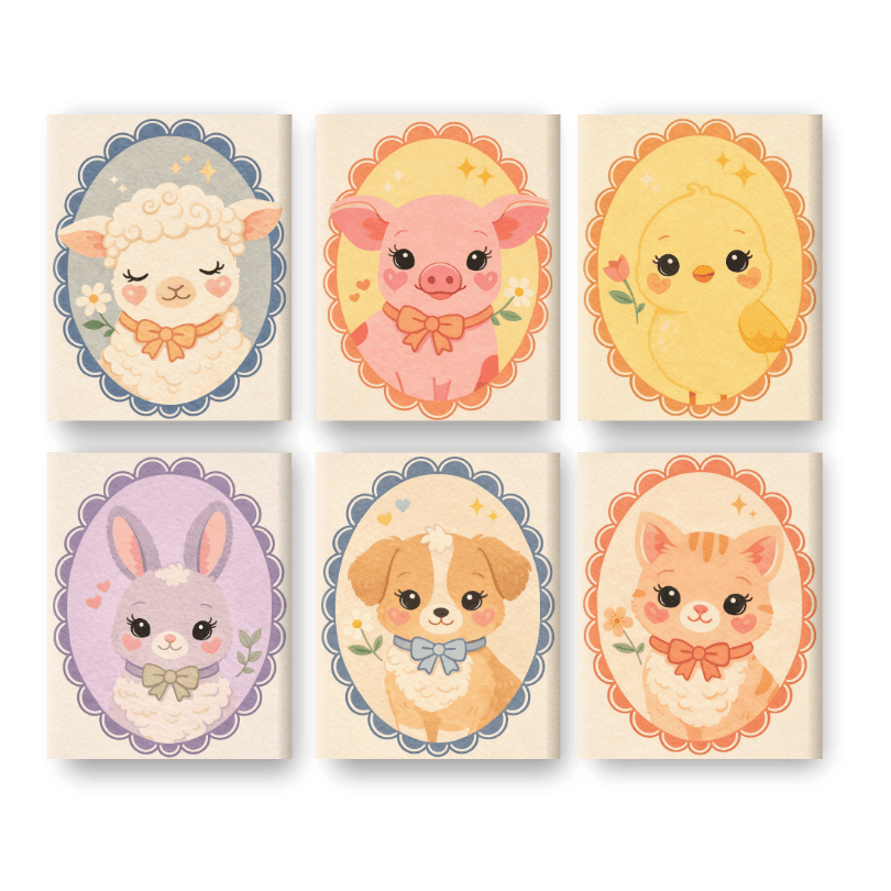 Adorable Animal Friends - Paint by Numbers Kit