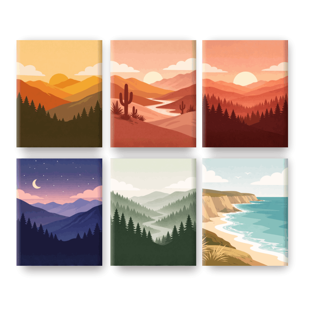 Scenic Mini Landscapes - Paint by Numbers Kit