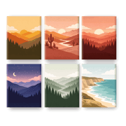 Scenic Mini Landscapes - Paint by Numbers Kit