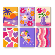 Flower Power Vibes | Mini Paintings - Paint by Numbers Kit