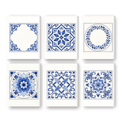 6 Mini Paintings - Delft Blue Charm - Paint by Numbers Kit