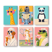 Funky Animal Fiesta - Paint by Numbers Kit