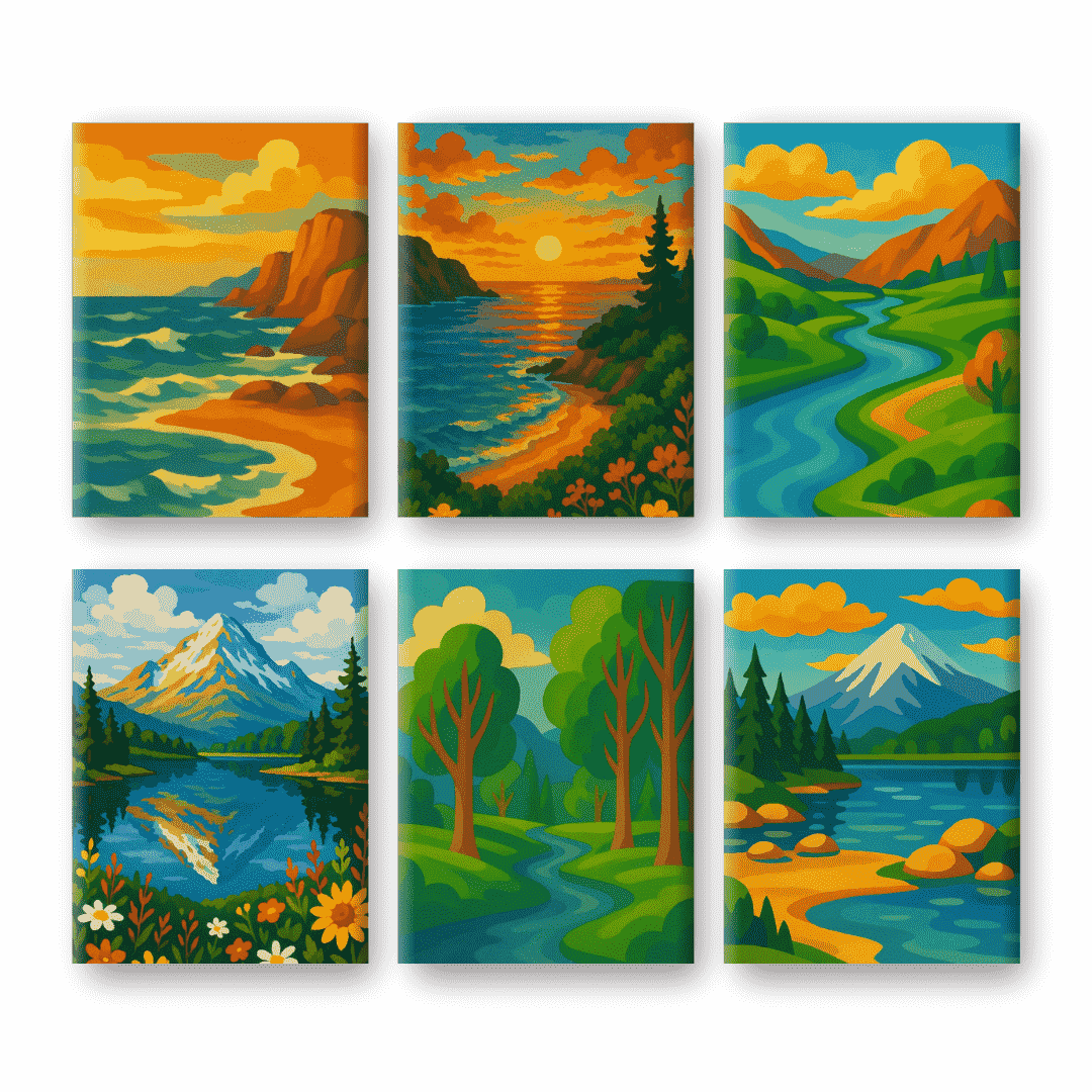 Scenic Serenity Mini Set - Paint by Numbers Kit