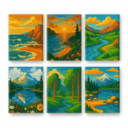 Scenic Serenity Mini Set - Paint by Numbers Kit