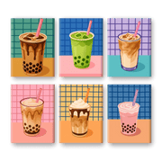 Colorful Boba Tea Moments - Paint by Numbers Kit