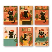 Festive Cats & Cheer - Paint by Numbers Kit