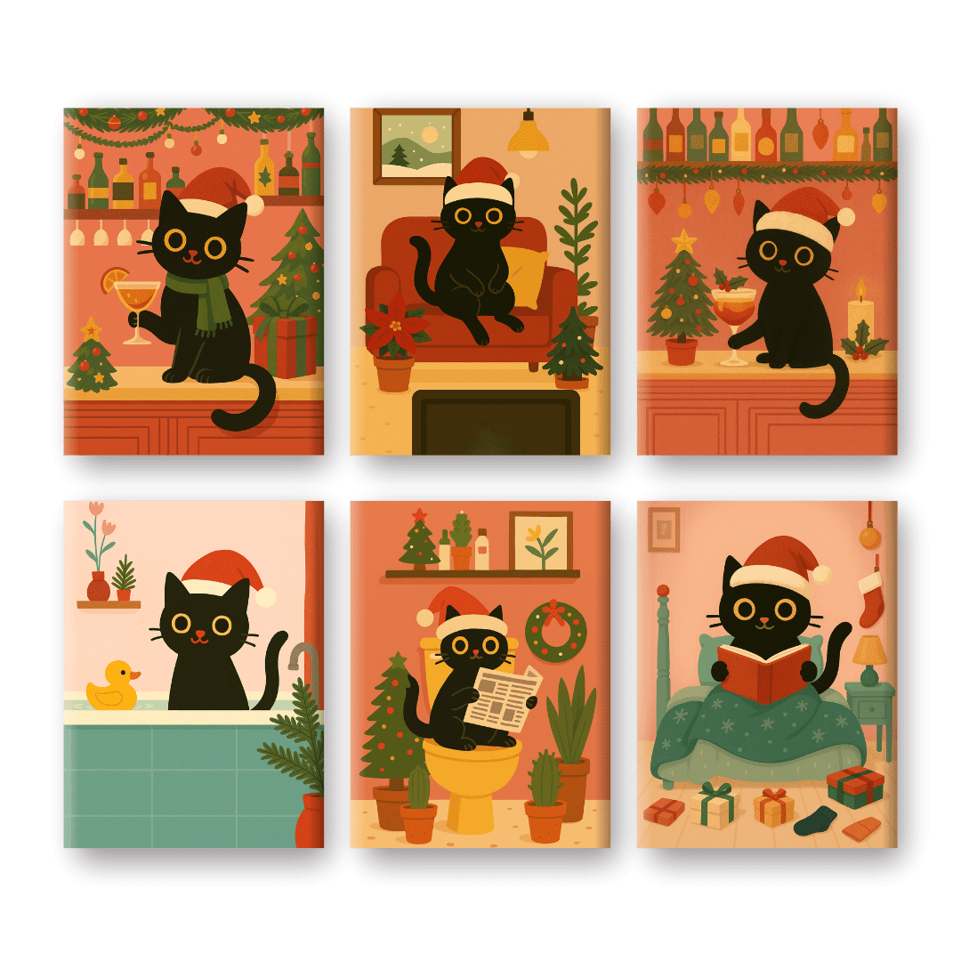 Festive Cats & Cheer - Paint by Numbers Kit