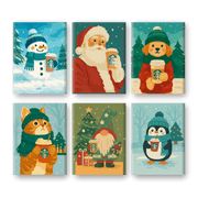Festive Friends & Cozy Cheers - Paint by Numbers Kit