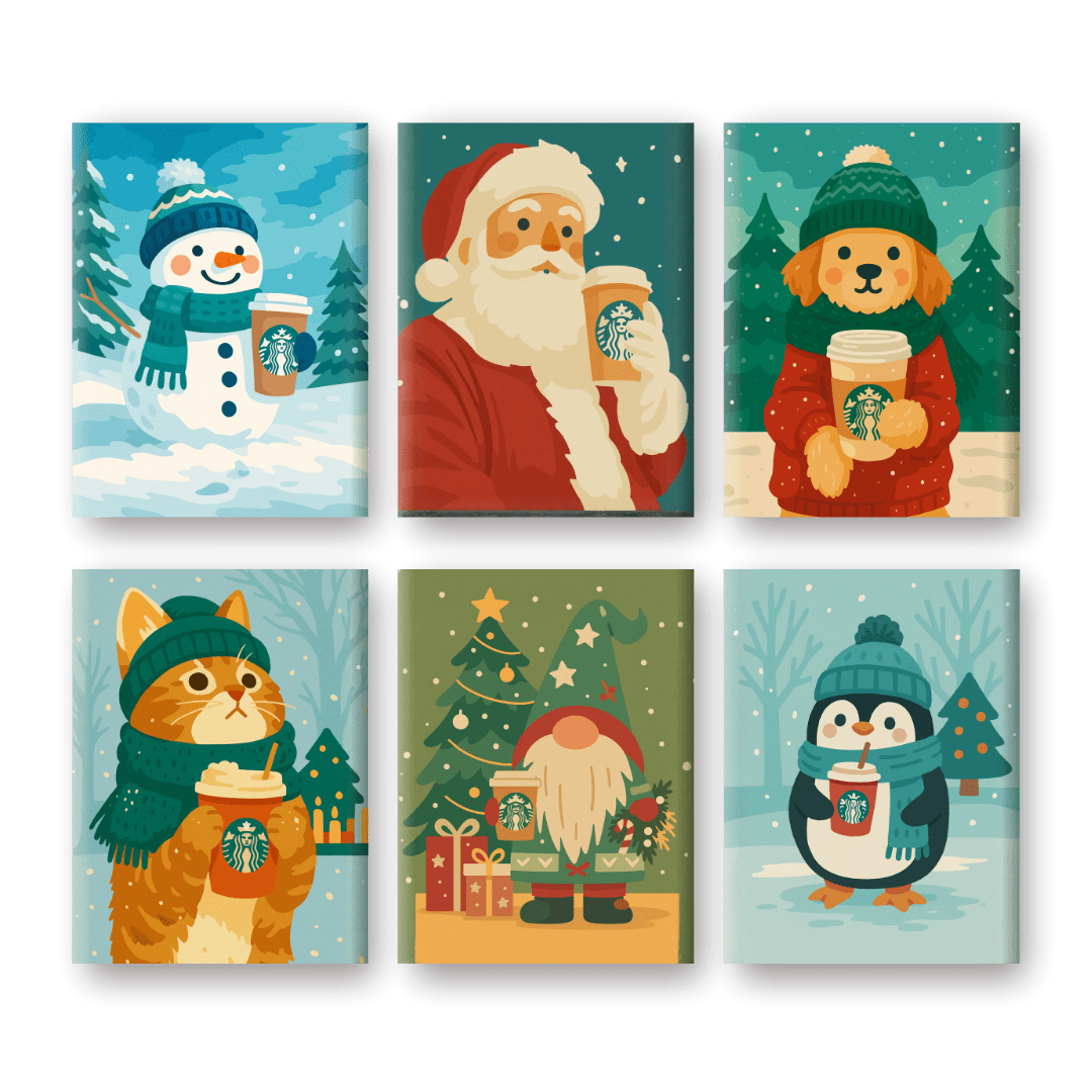 Festive Friends & Cozy Cheers - Paint by Numbers Kit