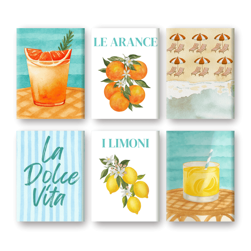 Citrus & Coastal Vibes | Mini Set - Paint by Numbers Kit