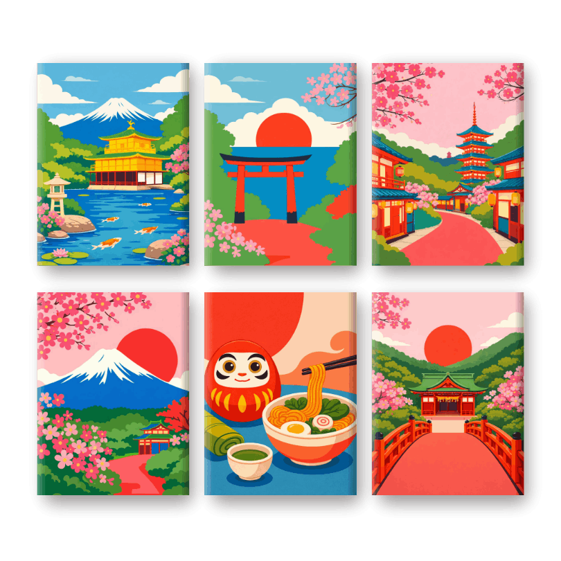 Serene Japan Landscape - Paint by Numbers Kit