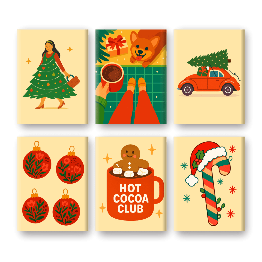Cocoa & Cozy Christmas Scene - Paint by Numbers Kit