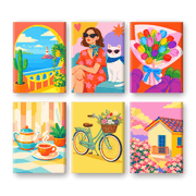 Joyful Days Mini Paintings - Paint by Numbers Kit