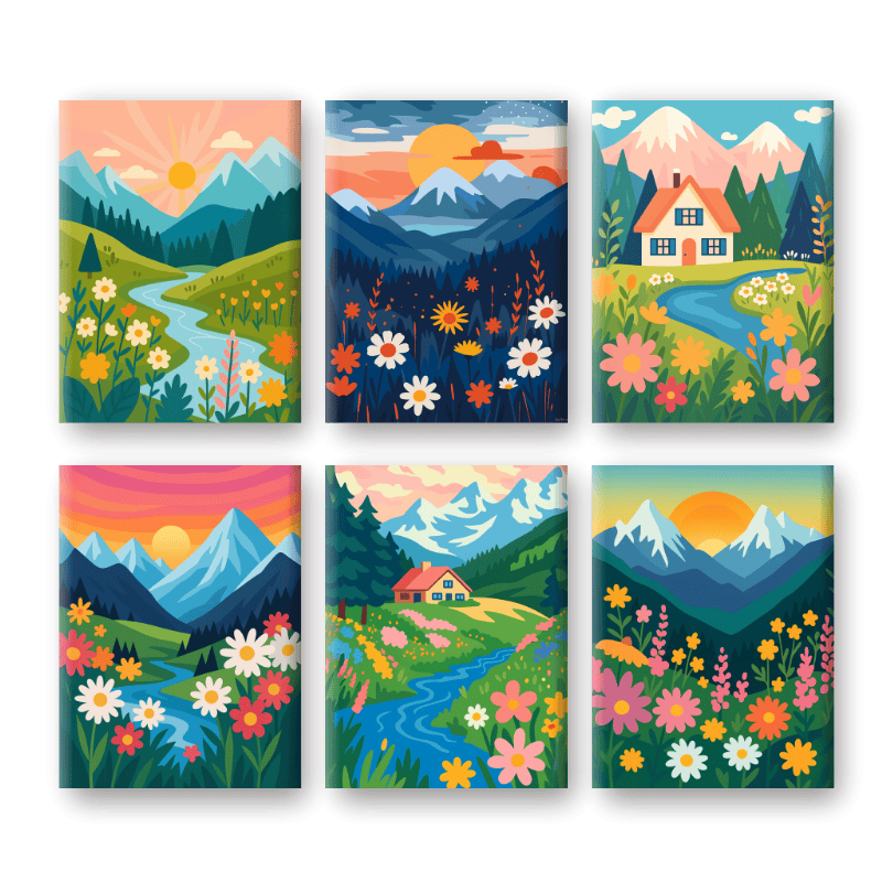 Vivid Landscapes Mini Collection - Paint by Numbers Kit