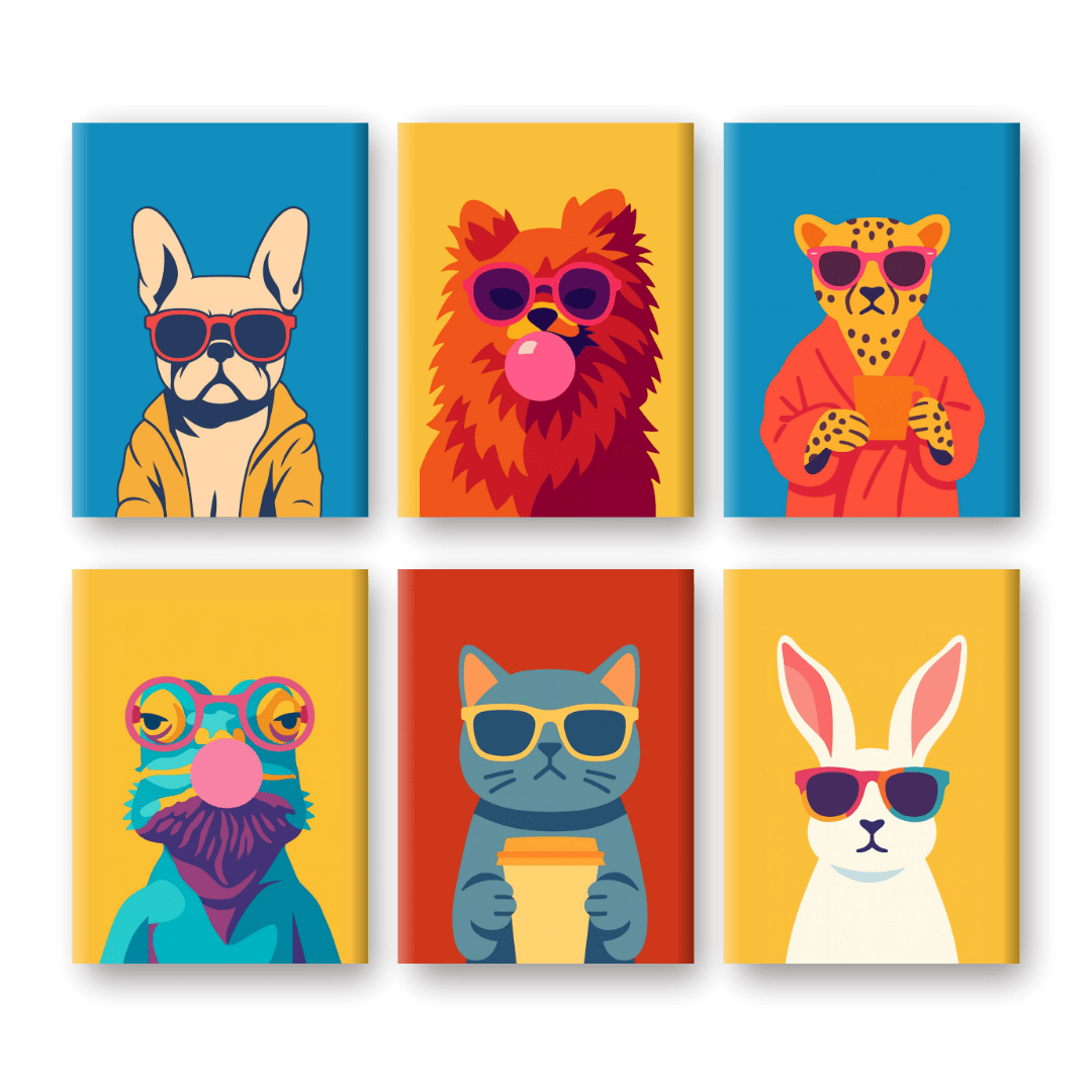Wild & Cool: Animal Collection - Paint by Numbers Kit